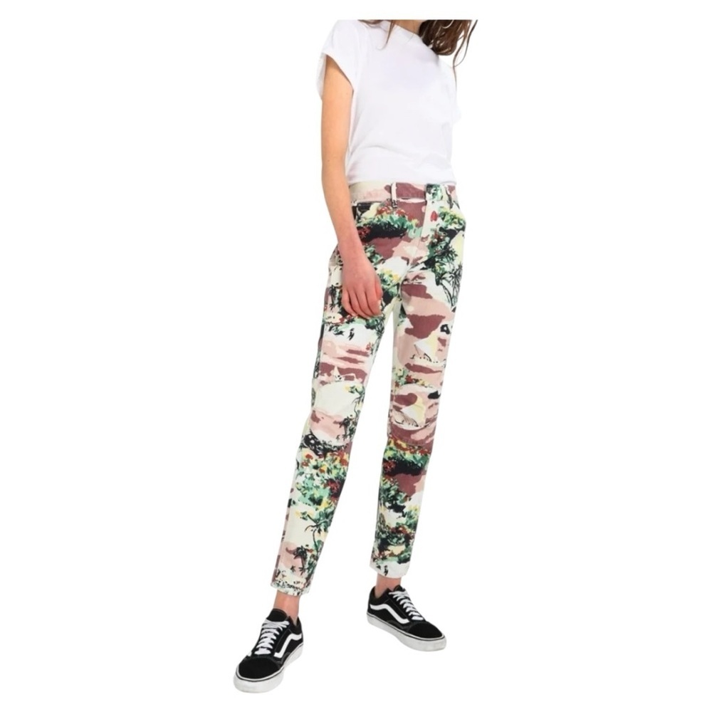 G-Star 5622 3D Elwood Pants Aloha Camo Mid Boyfriend Denim Sz 32X30 REAL 37X27